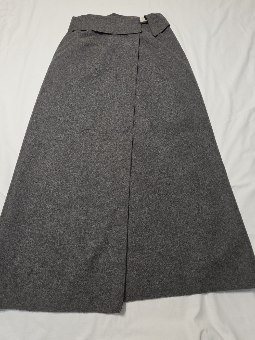 Astuces France Vintage Wool Midi Wrap Skirt